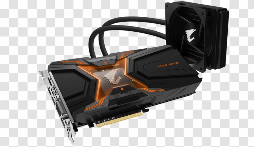 Graphics Cards & Video Adapters NVIDIA AORUS GeForce GTX 1080 Ti Waterforce WB Xtreme Edition 11G 英伟达精视GTX - Gigabyte Geforce Gtx Gaming Oc - Technology Transparent PNG