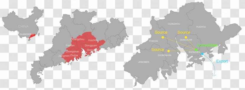 Guangdong Map Stock Photography - Provinces Of China Transparent PNG