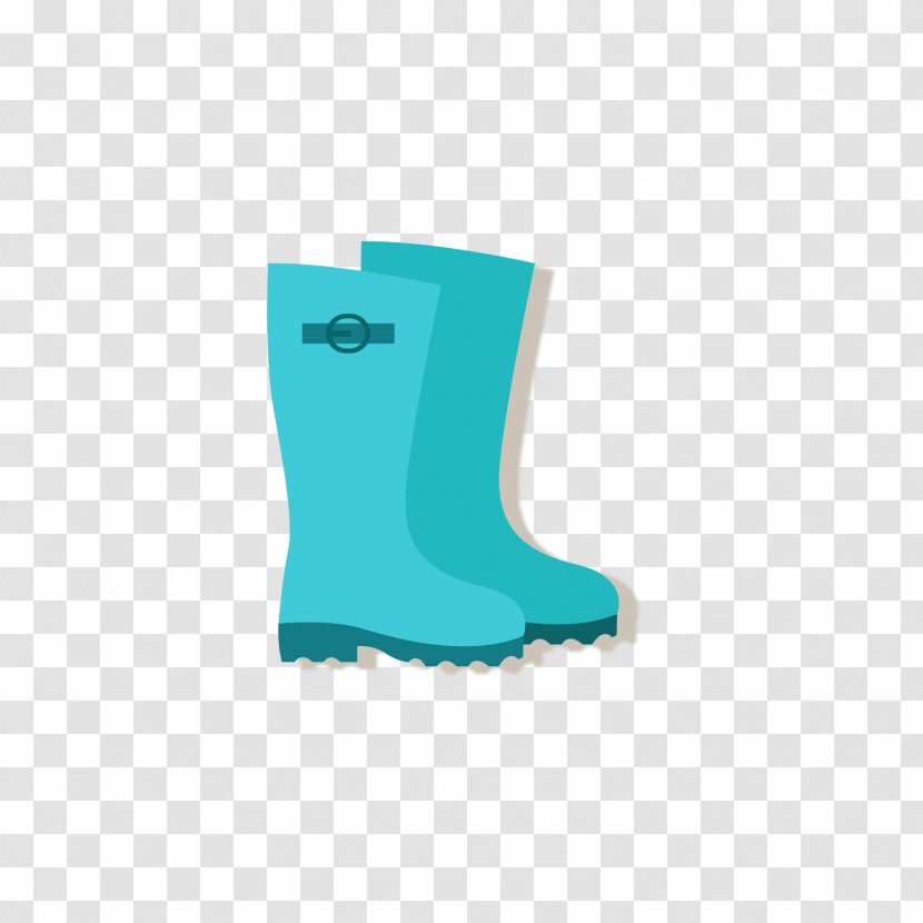 Shoe - Teal - A Pair Of Blue Boots Transparent PNG