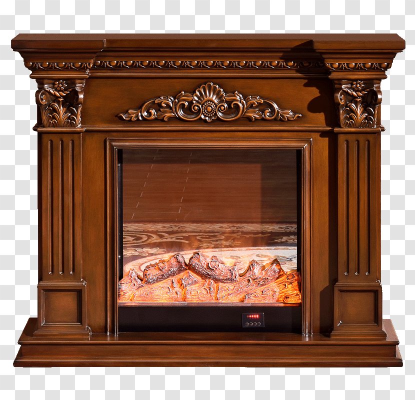 Hearth Furniture Furnace Fireplace Mantel - Central Heating - Wood Transparent PNG