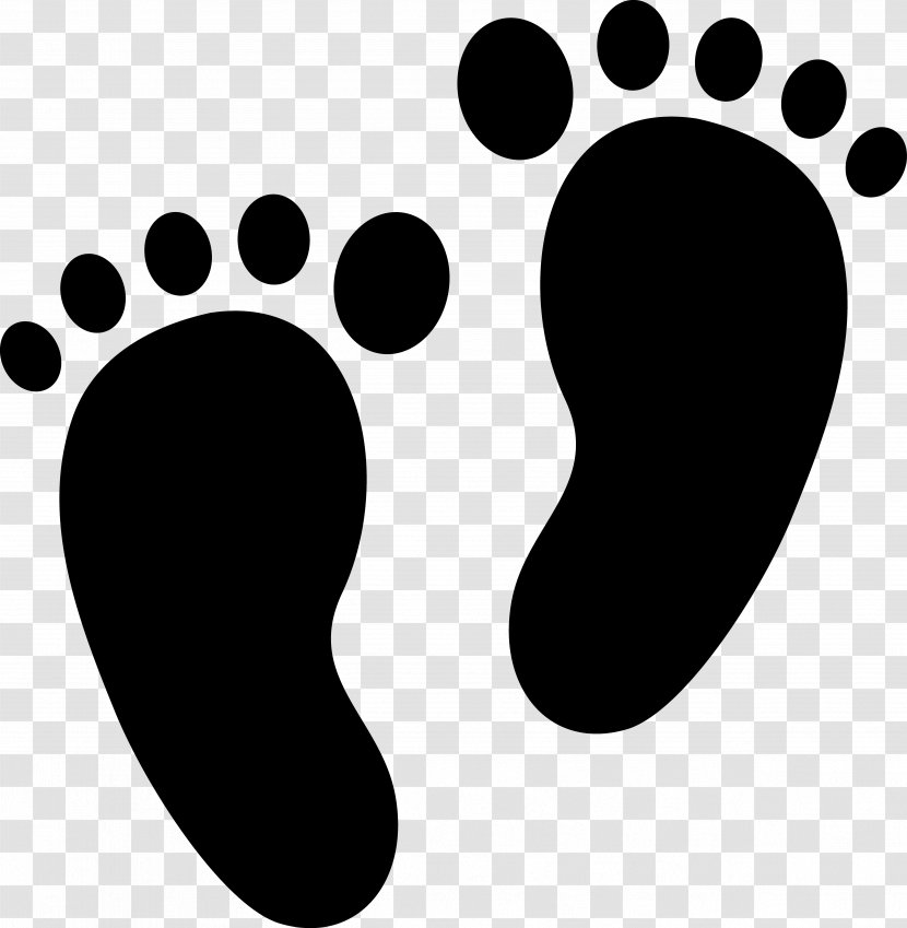 Footprint Clip Art - Black - Foot Transparent PNG