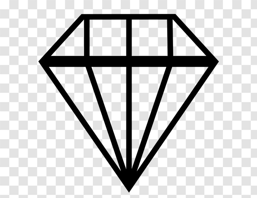 Diamond Cut Gemstone Silhouette - Symmetry Transparent PNG