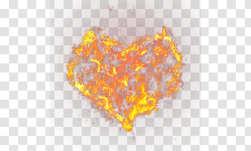 Yellow Heart Computer Wallpaper - Fiery Transparent PNG