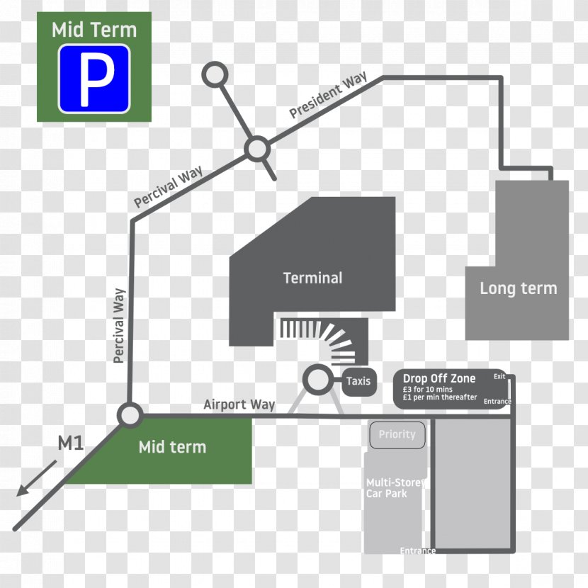 London Stansted Airport East Midlands Luton Long Term Parking Car Park Schematic Hotel Transparent Png