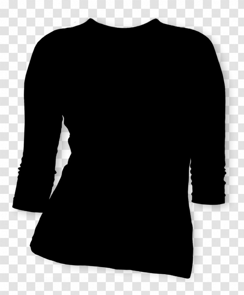 Long-sleeved T-shirt Shoulder Font - Longsleeved Tshirt - Black M Transparent PNG