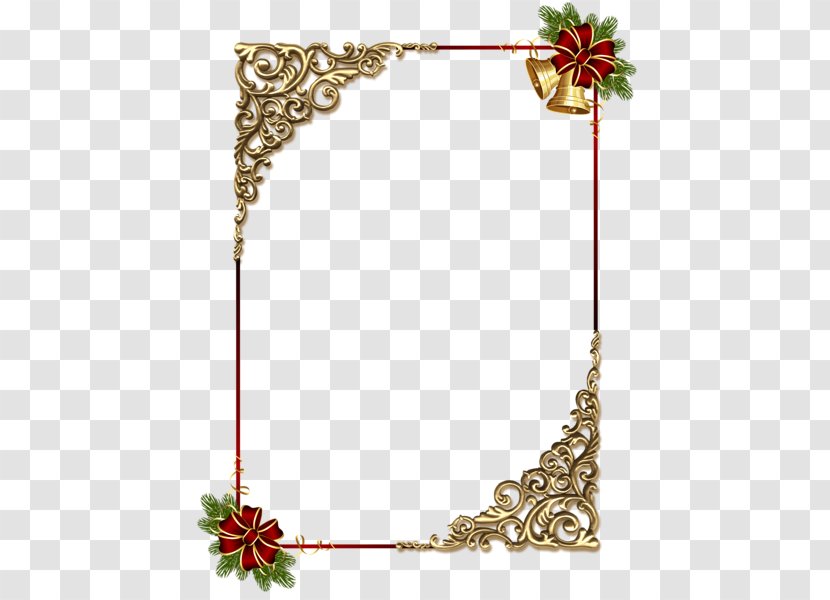 Borders And Frames Christmas Ornament Picture Frame Clip Art - Holiday Season - Gold Decorative Transparent PNG