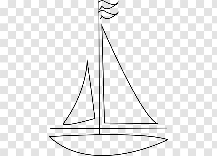 Drawing Sailboat Line Art Clip - Symmetry - Sail Transparent PNG