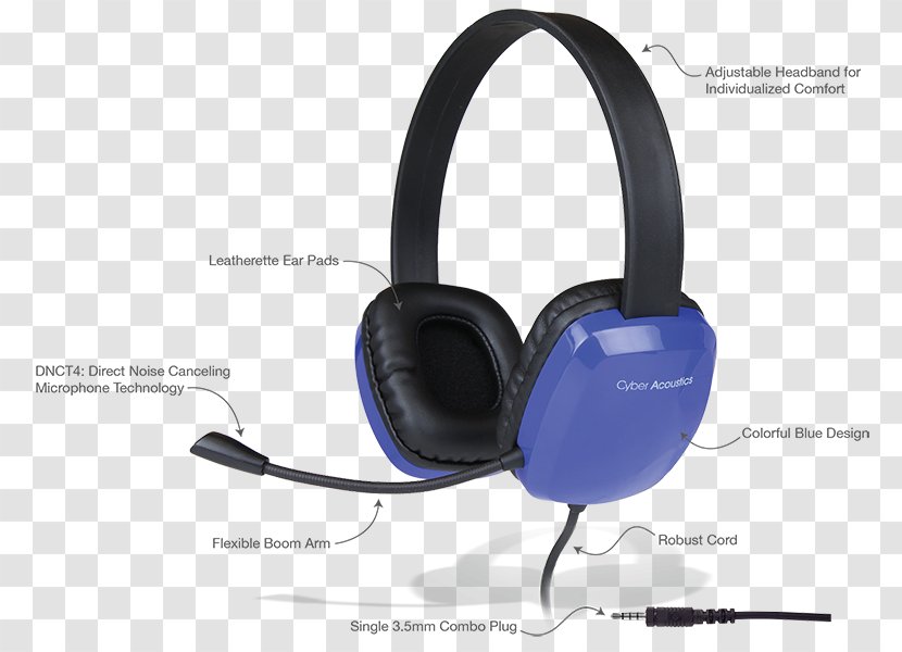 Headphones Microphone Headset Acoustics Stereophonic Sound - Computer - Awesome Gaming Blue Transparent PNG