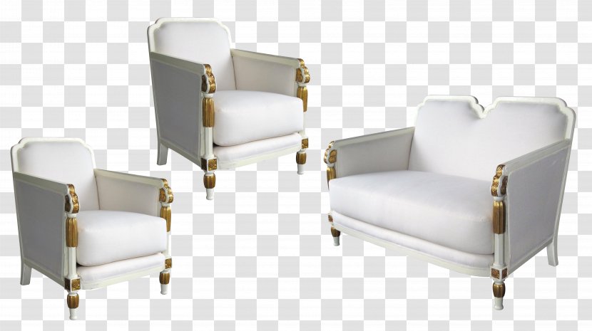 Club Chair Couch Art Deco Foot Rests Transparent PNG