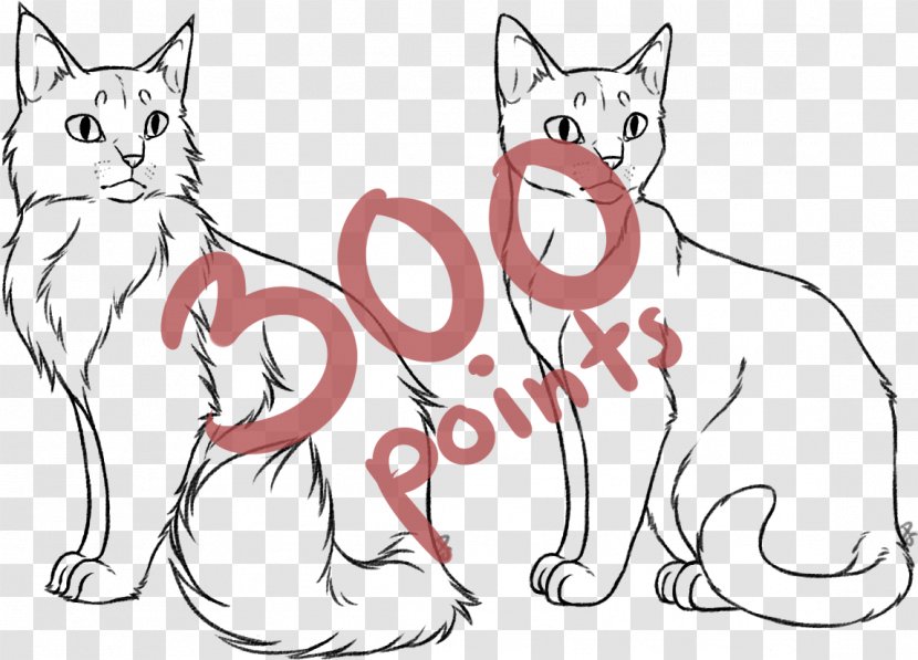 Whiskers Kitten Domestic Short-haired Cat Line Art - Watercolor Transparent PNG