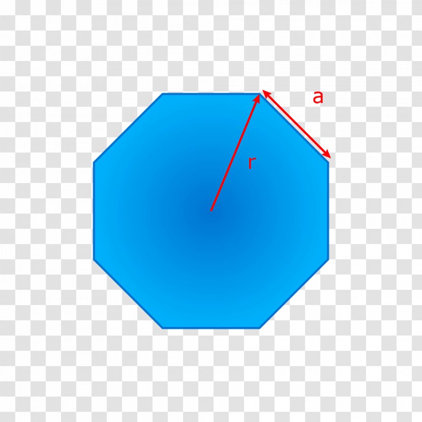 Octagon Surface Area Formula Perimeter - Azure Transparent PNG