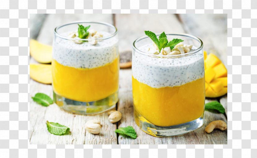 Breakfast Mousse Cream Chia Seed Yogurt - Non Alcoholic Beverage - Delicious Mango Drinks Buckle Clip Free HD Transparent PNG