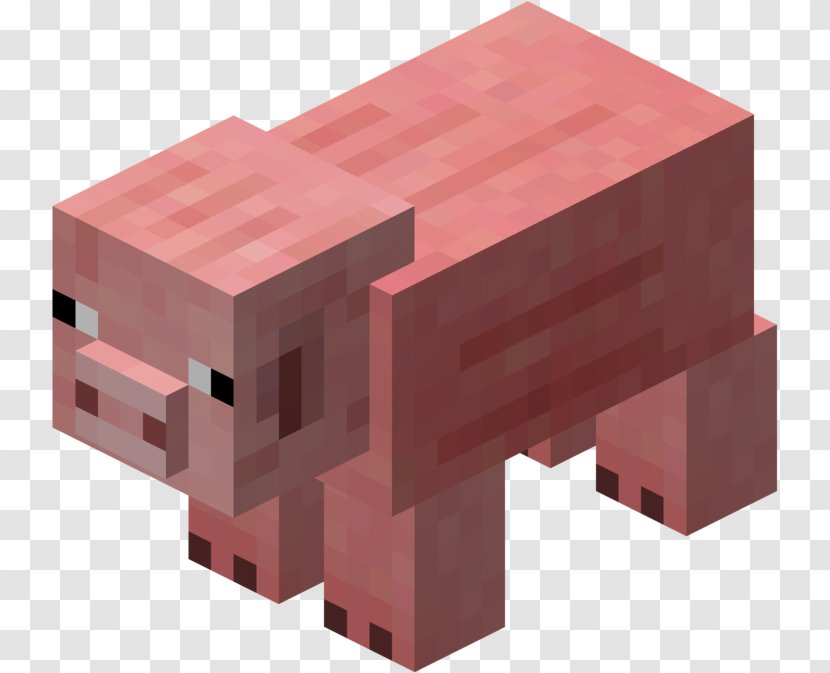 Minecraft: Pocket Edition Story Mode Domestic Pig Clip Art - Herobrine - Pictures Of Pink Pigs Transparent PNG