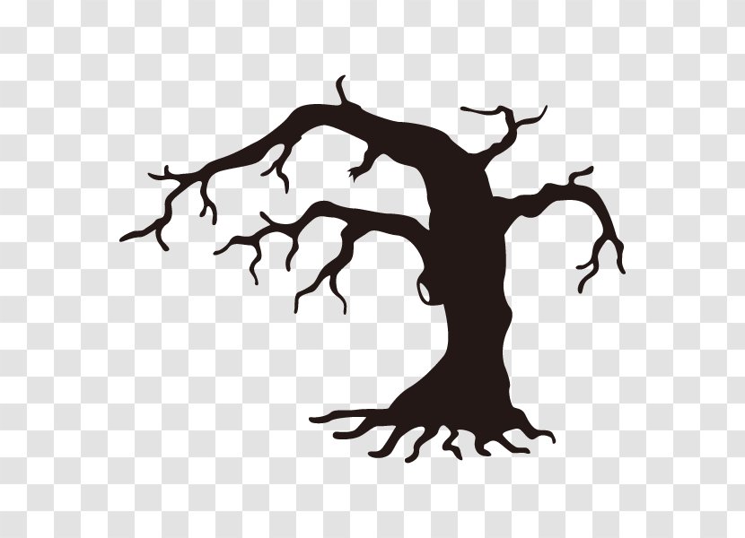 Halloween Image Tree Vector Graphics Drawing - Silhouette - Artwork Transparent PNG