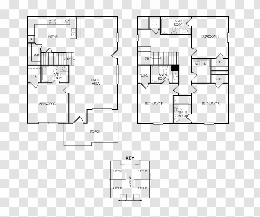 Floor Plan Paper Furniture - Drawing - Design Transparent PNG