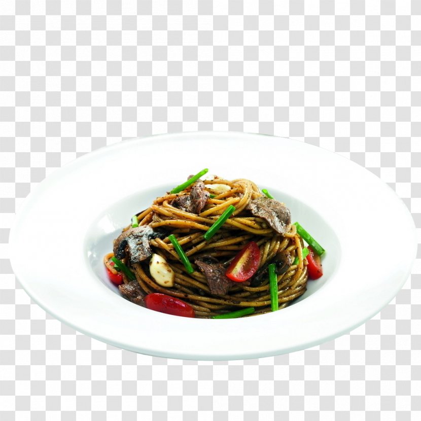 Spaghetti Alla Puttanesca Pasta Fried Noodles Chinese - Linguine - Italy Black Pepper Beef Transparent PNG