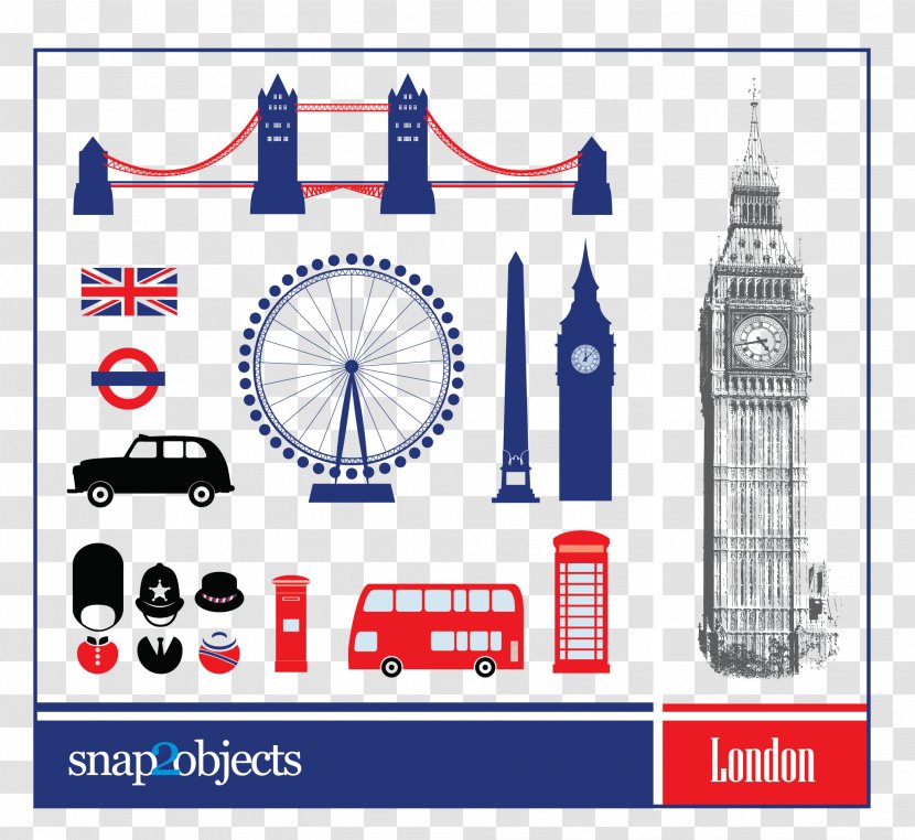 London Euclidean Vector Icon - Map - Flat Element Tower Bridge Transparent PNG