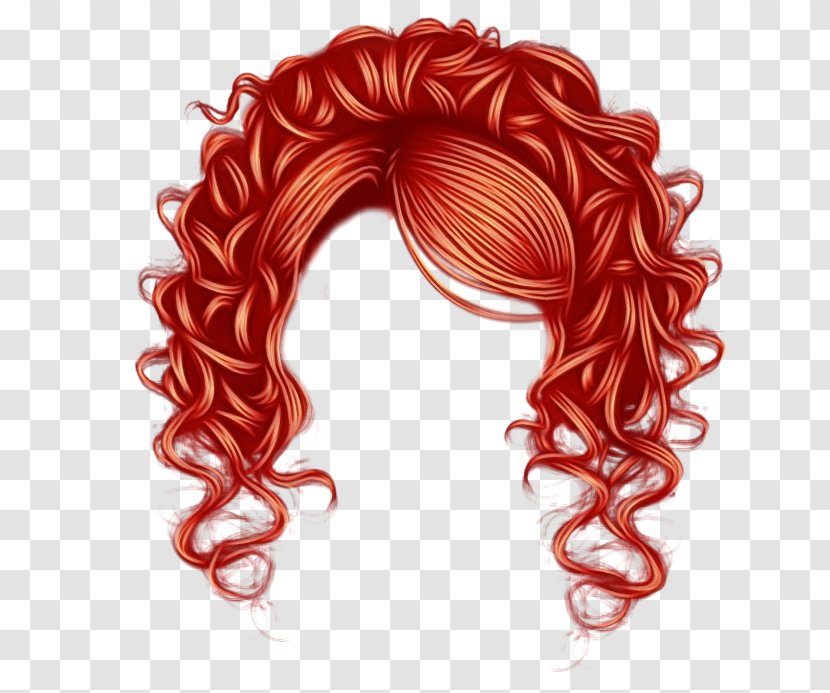 Hair Cartoon - Artificial Integrations - Liver Red Transparent PNG