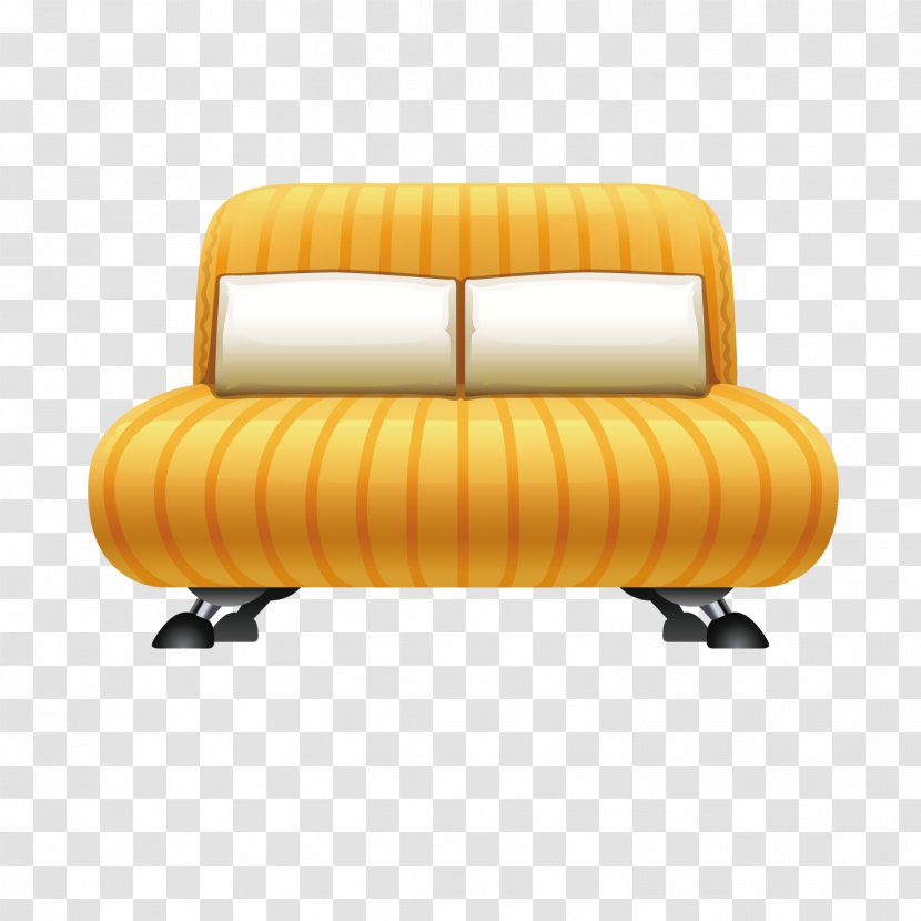 Table Couch Furniture Divan Bed - Orange - Soft Transparent PNG
