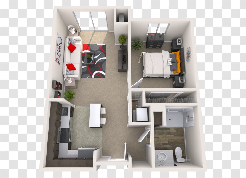 Floor Plan Treeo Orem Bedroom Apartment - Property Transparent PNG