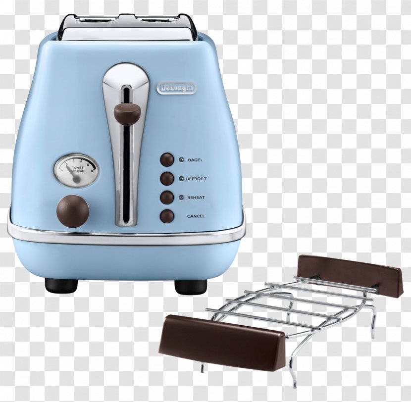 Delonghi De'Longhi Icona Vintage CTOV 2003.AZ - Kitchen - Toaster2 SlotsBlue Azure CoffeemakerOthers Transparent PNG