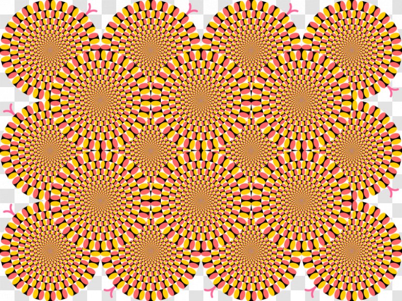 Optical Illusion Peripheral Drift Ebbinghaus Illusory Motion - Doily - Circle Transparent PNG