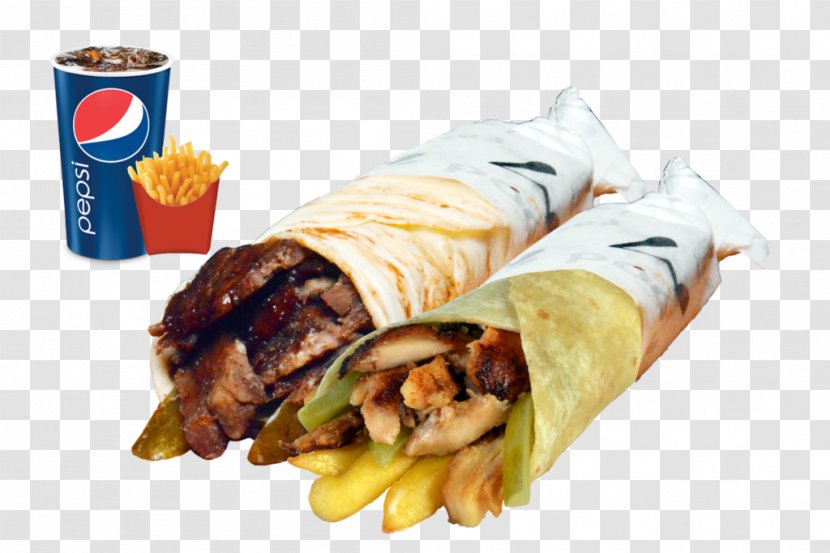 Shawarma Burrito Fast Food Gyro Hamburger - Mediterranean - Junk Transparent PNG