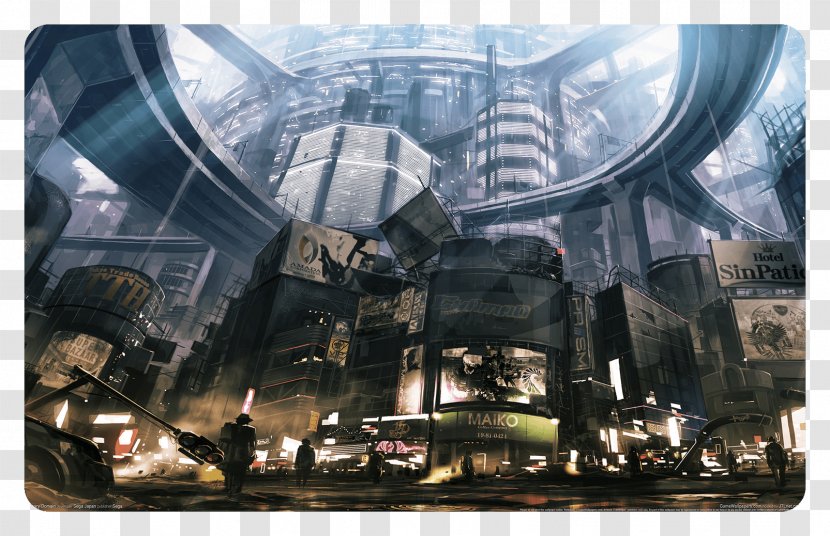 Desktop Wallpaper Image Binary Domain Futurism Video Games - Science Fiction Future City Transparent PNG