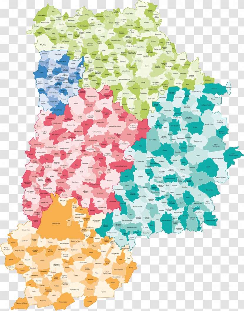 Fontainebleau Seine Map Yonne River - Departments Of France Transparent PNG