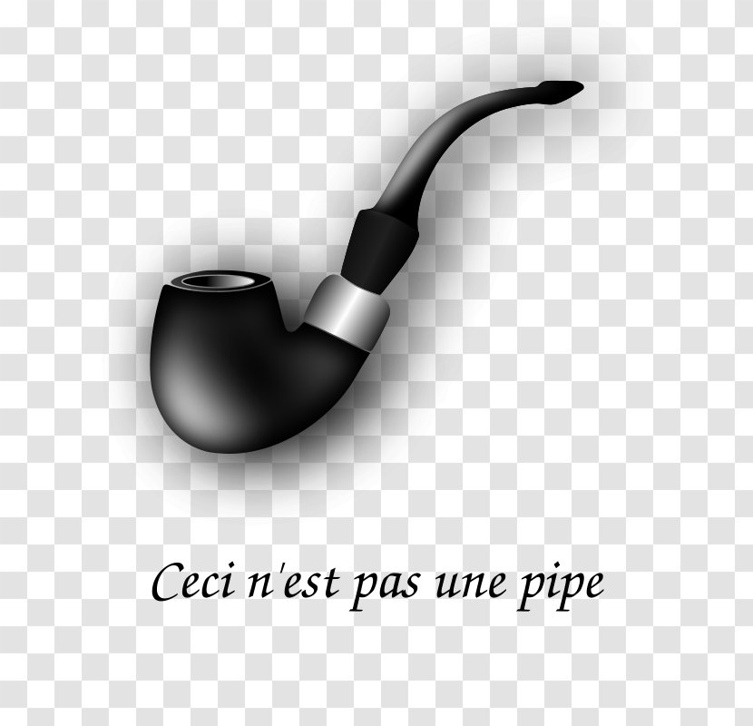 Tobacco Pipe The Treachery Of Images Clip Art Smoking Cigarette - Cartoon Transparent PNG
