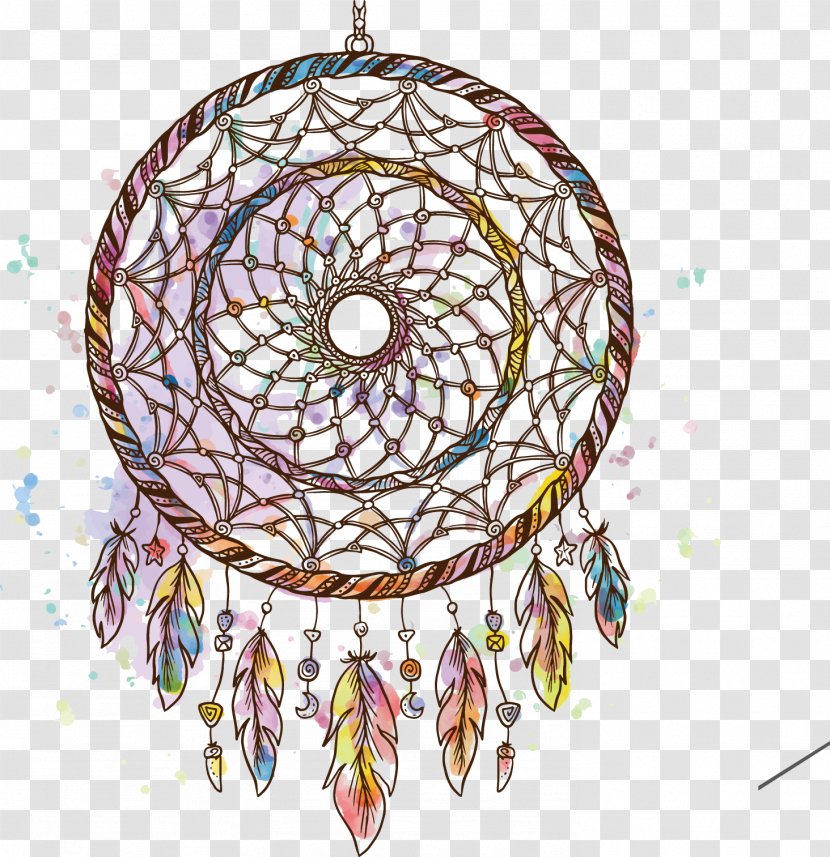 Dreamcatcher Watercolor Painting Drawing - Native Americans In The United States - Vector Illustration Painted Transparent PNG