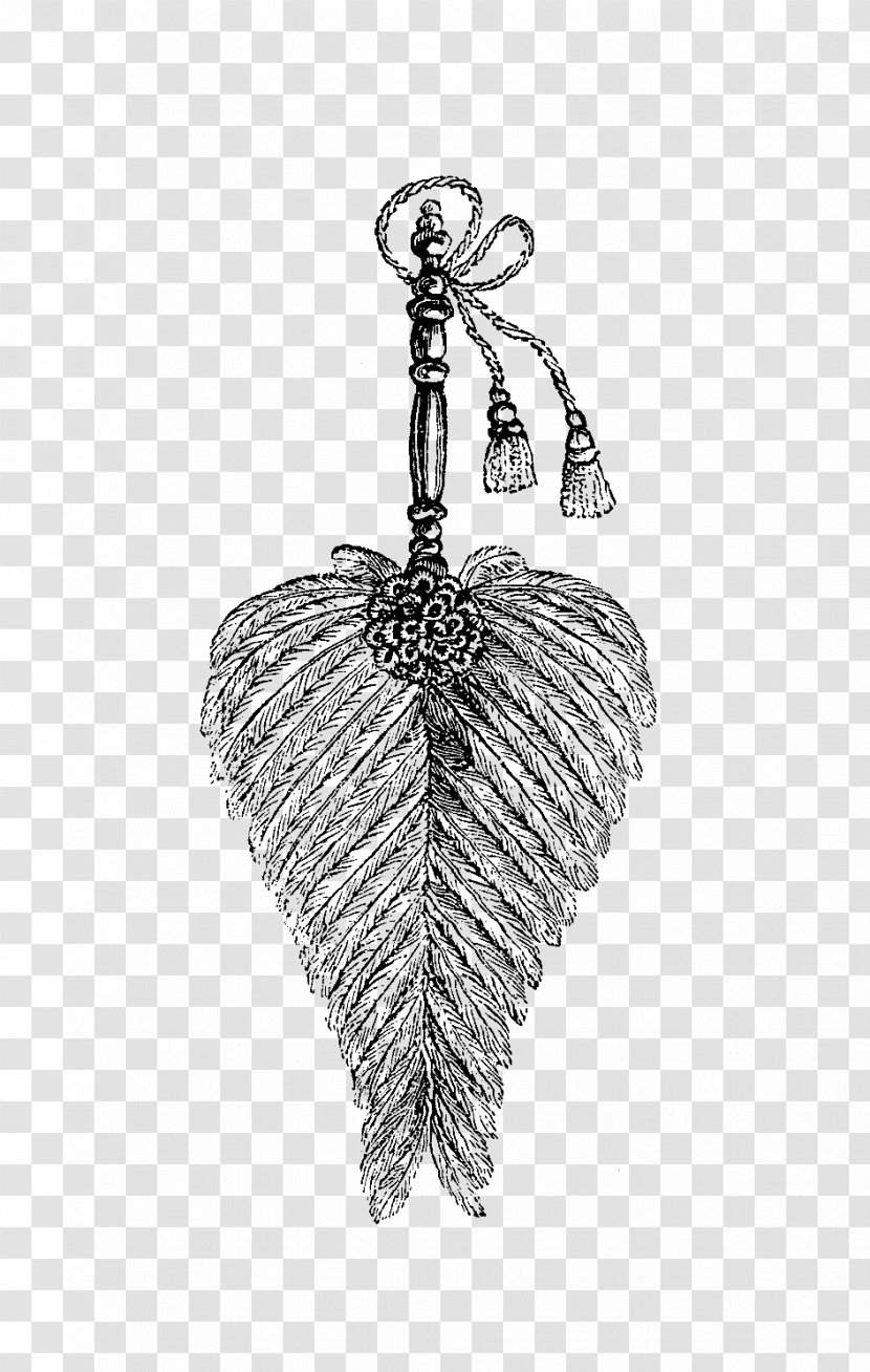 Locket /m/02csf Drawing Body Jewellery - Black And White - Feather Headdress Transparent PNG