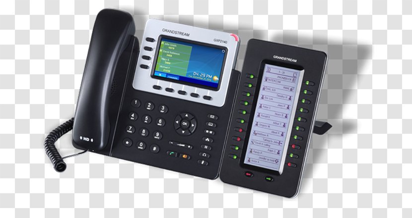 VoIP Phone Grandstream Networks Telephone Voice Over IP Session Initiation Protocol - Electronic Device - System Transparent PNG