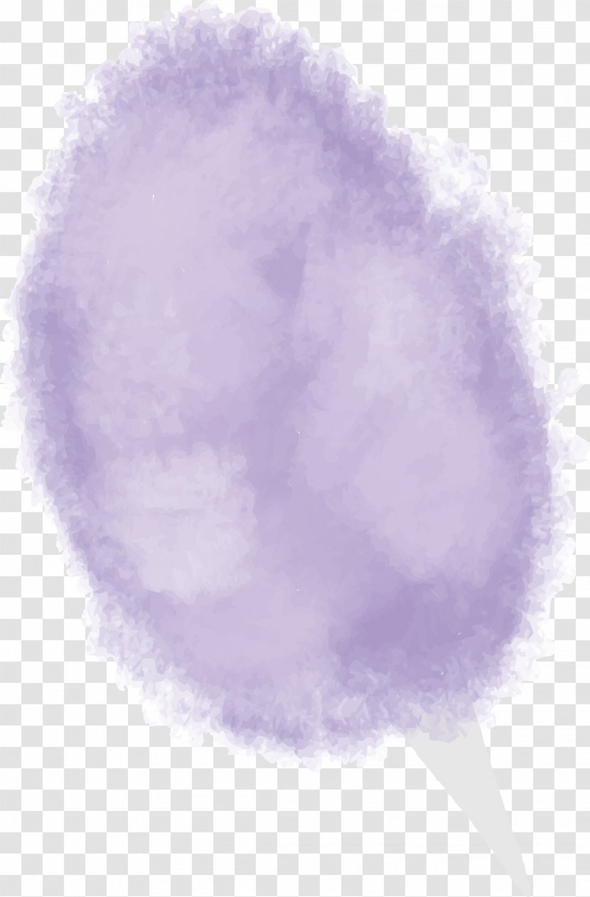 Purple Fur - Wool - Romantic Cotton Candy Transparent PNG