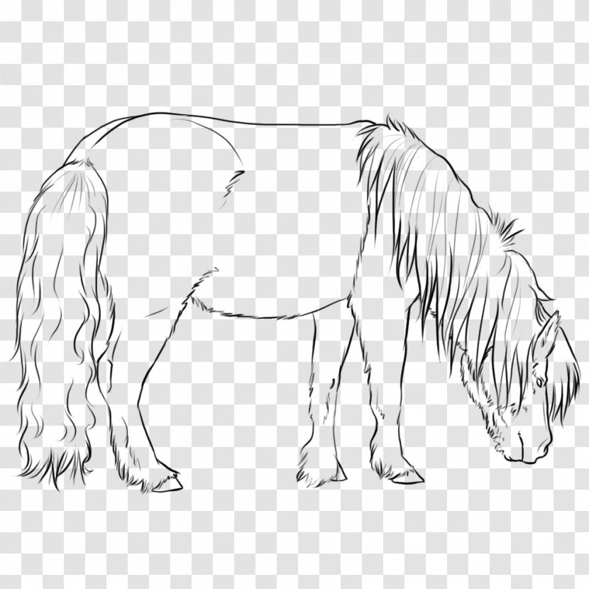 Mustang Pony Pack Animal Sketch - Fictional Character Transparent PNG
