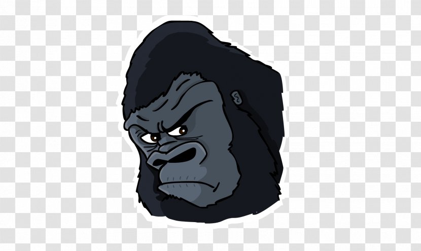 Mammal Cartoon Character Black M - Gorilla Painting Transparent PNG