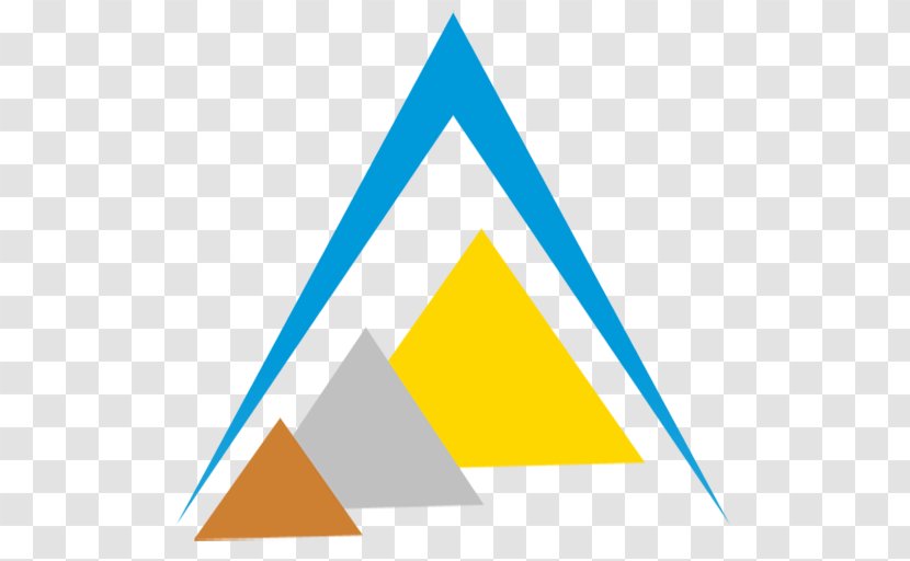 Triangle Logo Brand - Text Transparent PNG