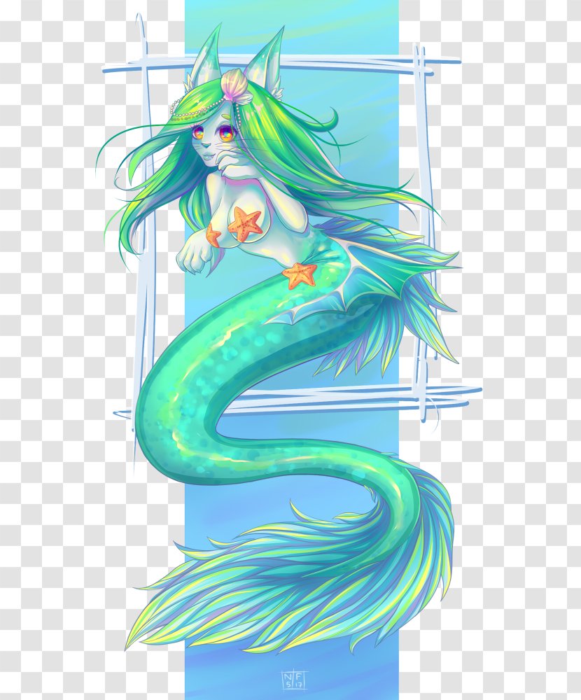 Mermaid Cartoon Organism - Mythical Creature Transparent PNG