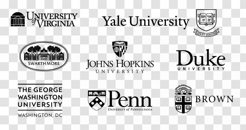 Johns Hopkins University Of Pennsylvania White Logo - Black And - Banner Transparent PNG