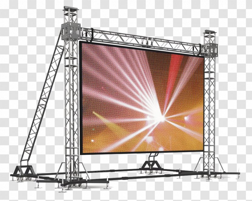 LED Display Truss Light-emitting Diode Video Wall - Lighting - Led Screen Background Transparent PNG
