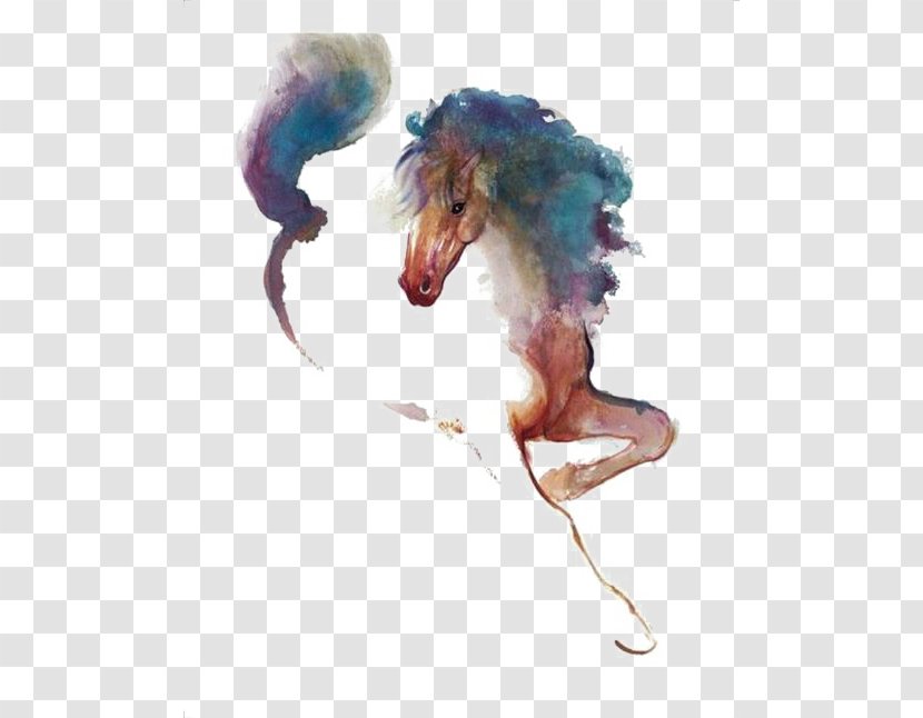 Standing Horse The Art Of Painting Watercolor Pony Transparent PNG
