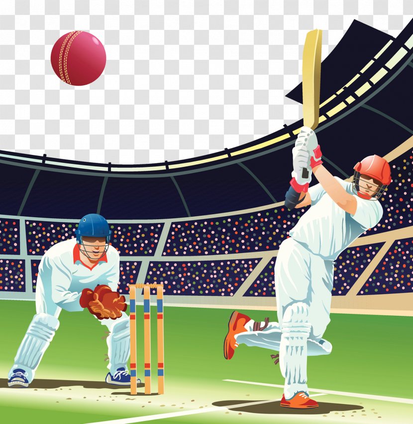 Cricket Baseball Twenty20 Batting Illustration - Games - Game Transparent PNG