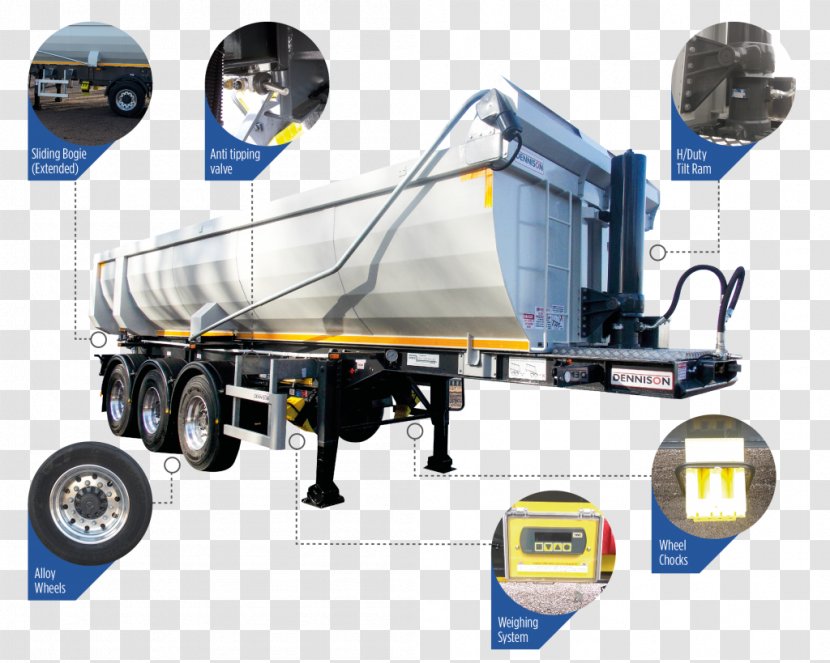 Machine Cylinder Trailer - Tipper Transparent PNG