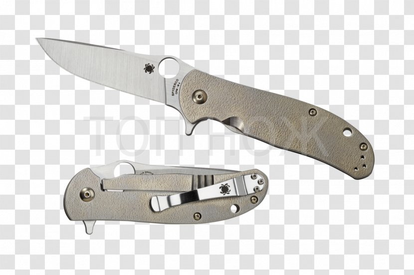 Utility Knives Pocketknife Spyderco CPM S30V Steel - Melee Weapon - Knife Transparent PNG