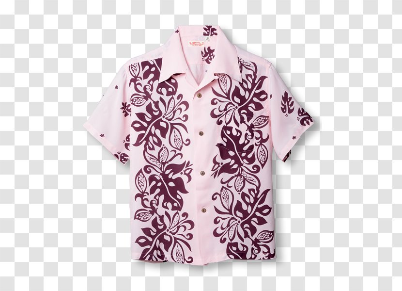 Sleeve Aloha Shirt Clothing Collar Blouse - Purple - Monstera Transparent PNG