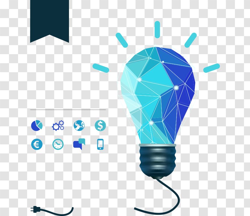 Incandescent Light Bulb Electric Lamp - Geometry - PPT Element Transparent PNG