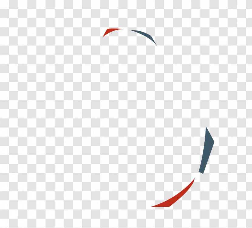 Blue Logo Red Sky - Crescent - Shadow Effect Transparent PNG