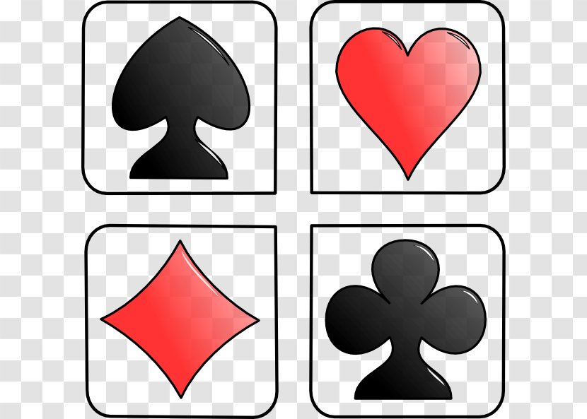 Contract Bridge Playing Card Suit Game Spades - Hearts - Suits Cliparts Transparent PNG