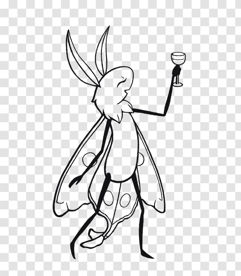 Insect Line Art Design Illustration - Monochrome Photography - Comet Moth Transparent PNG