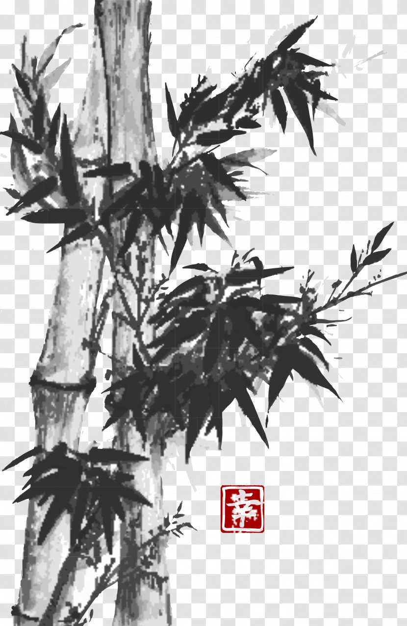 Ink Wash Painting Drawing Inkstick Japanese - Bamboo Transparent PNG